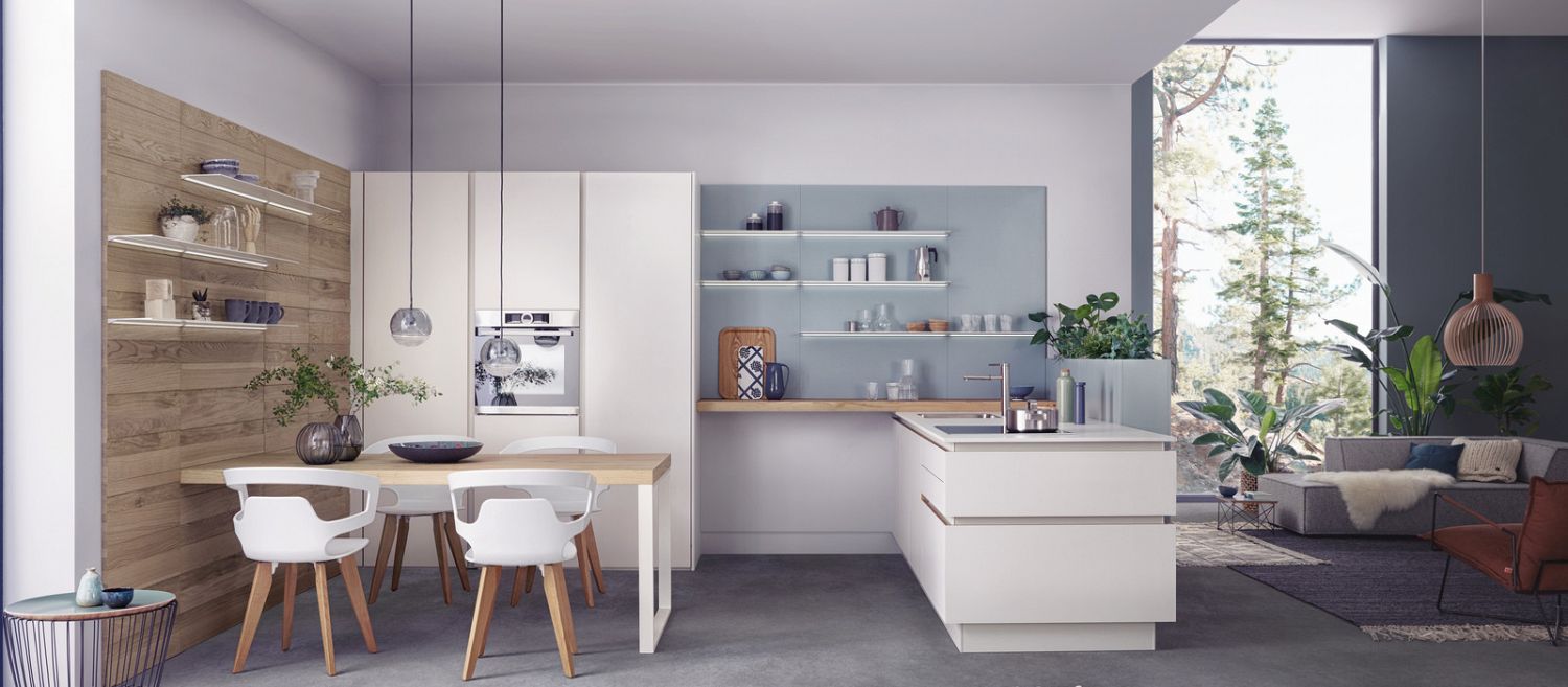 White Gloss Handleless Leicht Kitchen